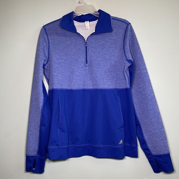 adidas Tops - Adidas Women's Quarter Zip Pullover Colorblock long sleeve Blue, size Medium
